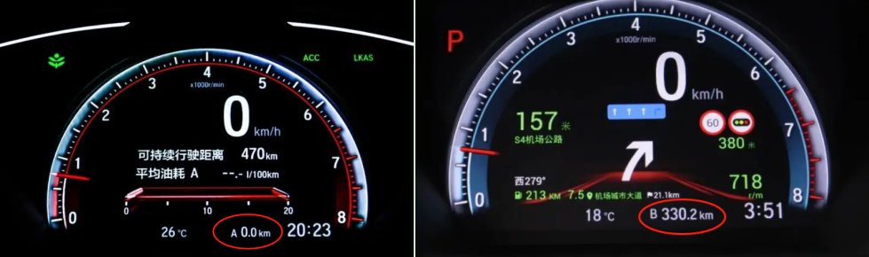 思域仪表盘公里数变成了A-有驾